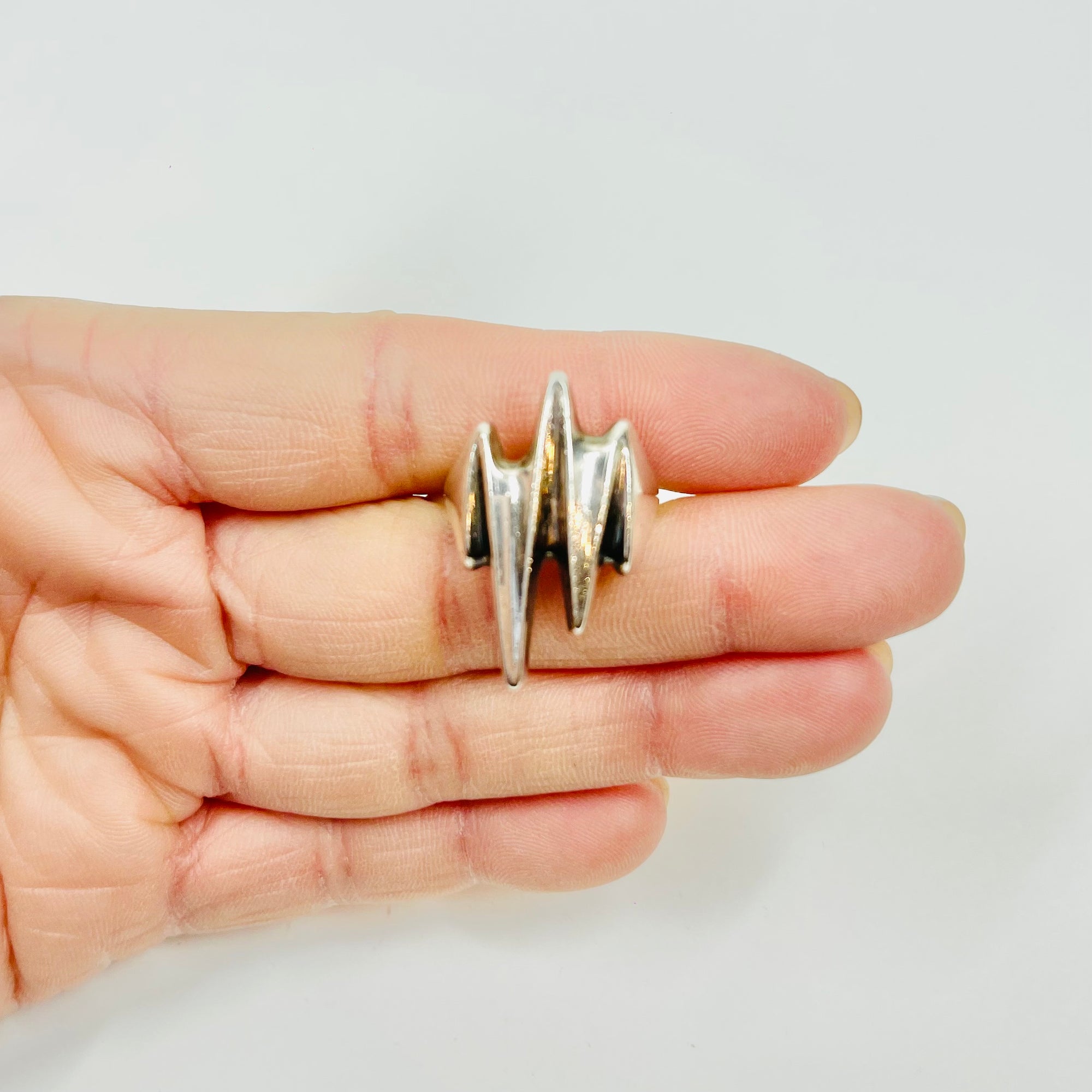 1960s GEORG JENSEN BRUTALIST SILVER RING