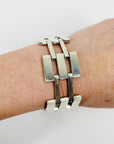SIGNED 1990s TOM FORD GUCCI STERLING SILVER FANCY LINKS BRACELET