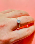 60s MODERNIST CIRCLE SILVER RING