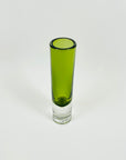 1970s IITTALA GREEN SOMMERSO GLASS VASE BY TAPIO WIRKKALA