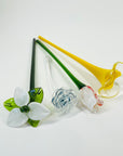 1970s MOUTH BLOWN CZECH GLASS FLOWER