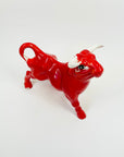 1950s JAPANESE HAND PAINTED CERAMIC RED BULL