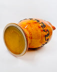 1960s WEST GERMAN ORANGE FAT LAVA POTTERY TALL JUG VASE BY KREUTZ KERAMIK