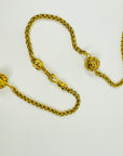 1998 CHANEL CC ARABESQUE FILIGREE BALLS & CHAIN FANCY LINKS NECKLACE/BELT