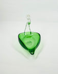 1970s OTK JAPAN GREEN GLASS SWAN BOWL/ASHTRAY