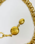 1980s CHANEL FANCY LINKS MADEMOISELLE PENDANT NECKLACE
