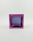 1950s NEODYMIUM PURPLE MURANO SOMMERSO FACETED GLASS BLOCK BOWL