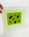 MEMPHIS WHITE GLASS PLATE