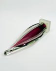 1950s MURANO RUBY PINK LATTICINO GLASS SAIL PAPERWEIGHT/SCULPTURE