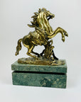 PAIR 19TH CENTURY BRONZE MARLEY HORSES