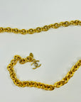 1990s CHANEL MATELASSE GOLD PLATED LOGO BELT