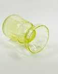 MIDCENTURY FINNISH URANIUM GLASS POSY VASE BY TAMARA ALADIN FOR RIIHIMAEN LASI