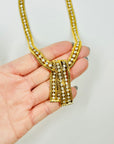 1950s CORO MESH DIAMANTE LARIAT NECKLACE