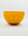 1960s ORANGE OPALESCENT GLASS BOWL BY ERIK HOGLUND FOR BODA