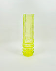 MIDCENTURY FINNISH URANIUM GLASS CYLINDER VASE BY TAMARA ALADIN FOR RIIHIMAEN LASI