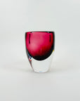 1950s AFORS PINK/CRANBERRY GLASS POSY VASE BY ERNEST GORDON
