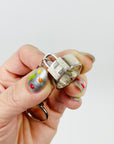 1990s HERMES STERLING SILVER ALPHAKELLY DOUBLE RING