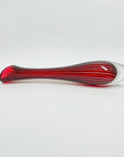 1960s ZEBRA SOMMERSO GLASS VASE BY VICKE LINDSTRAND FOR KOSTA BODA