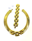 1980s GIVENCY TUBOGAS LINKS NECKLACE SUITE