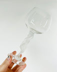 ANTIQUE ART DECO BAYEL BACCHANTE NUDE STEM WINE GLASSES
