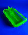 ART DECO URANIUM GLASS NUDE PIN DISH/ASHTRAY
