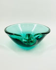 1950s MURANO TURQUOISE BLUE SOMMERSO SHELL BOWL/ASHTRAY