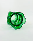 1970s FINNISH KASPERI GREEN GLASS VASE