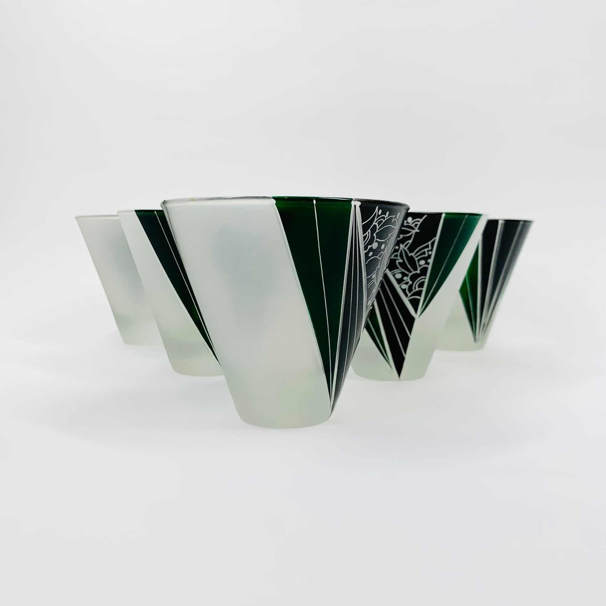 KARL PALDA GREEN BLACK DECANTER SET