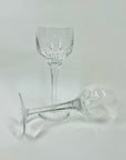 VINTAGE ATLANTIS HAND CUT FACTED STEM CRYSTAL WINE GLASSES