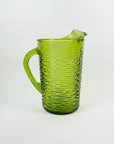 1970s ANCHOR HOCKING GREEN BARK GLASS TUMBLERS