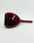1960s HOLMEGAARD DARK RUBY GLASS SPACE AGE BOTTLE VASE