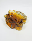 1960s FINNISH AMBER BARK GLASS VASE BY KAJ BLOMQVIST