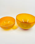 1960s ORANGE OPALESCENT GLASS BOWL BY ERIK HOGLUND FOR BODA