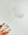 1980s FRANCE DURAND FROSTED CRYSTAL NICK & NORA COUPE