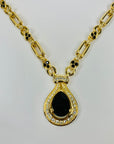 80s BARCS BOLD PEAR DROP NECKLACE SUITE
