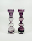 1960s SWEDISH ASEDA PURPLE SOMMERSO GLASS CANDLE HOLDER/POSY VASE