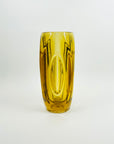1960s SKLO UNION ROSICE LENS GLASS VASE BY RUDOLF SCHROTTER