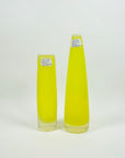 1960s YELLOW LEMON OPALESCENT GLASS POSY VASE BY ARTHUR PERLY FOR SKRUF GLAS