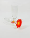 70s ORANGE SUNFLOWER BASE GLASSES