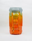 ORANGE FLAME POTTERY VASE