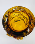 1970s FINNISH PETAJA AMBER GLASS VASE