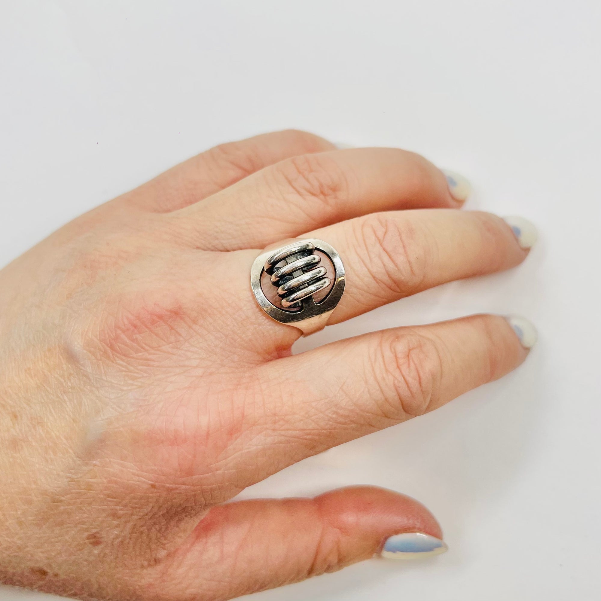 1960s FINNISH BRUTALIST SILVER RING