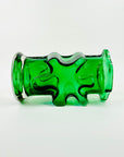 1970s FINNISH KASPERI GREEN GLASS VASE