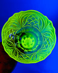 URANIUM GLASS TRUMPET VASE
