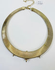 1970s CHUNKY TUBOGAS MESH DIAMANTE STATEMENT NECKLACE
