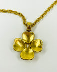1996 CHANEL FILIGREE CROSS LOGO MEDALLION PENDANT NECKLACE WITH FANCY LINKS