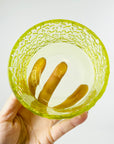 MIDCENTURY FINNISH URANIUM GLASS JESPERI BOWL BY ERKKITAPIO SIIROINEN FOR RIIHIMAEN LASI