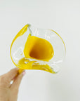 1970s MOUTH BLOWN CZECH GLASS FLOWER