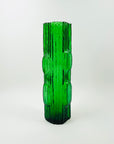 1970s OTK GREEN JAPANESE BARK GLASS VASE