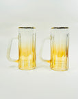 1970s CARNIVAL GLASS BEER TANKARDS